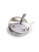 Modern Sleek Sterling Silver Hanukkah Dreidel , Dreidels , Israeli Jud