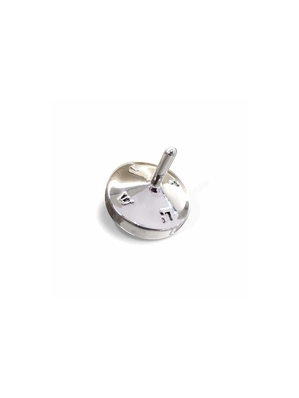 Modern Sleek Sterling Silver Hanukkah Dreidel , Dreidels , Israeli Jud