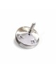 Modern Sleek Sterling Silver Hanukkah Dreidel , Dreidels , Israeli Jud