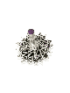 Superbe Dreidel en argent avec pierre d'améthyste, Dreidels, Judai israélien