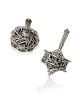 Unique Antique Filigree Inspired Silver Dreidel , Dreidels , Israeli J