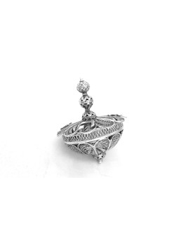 Besamim Box Sterling Silver Dreidel avec un Removab , Dreidels , Israël