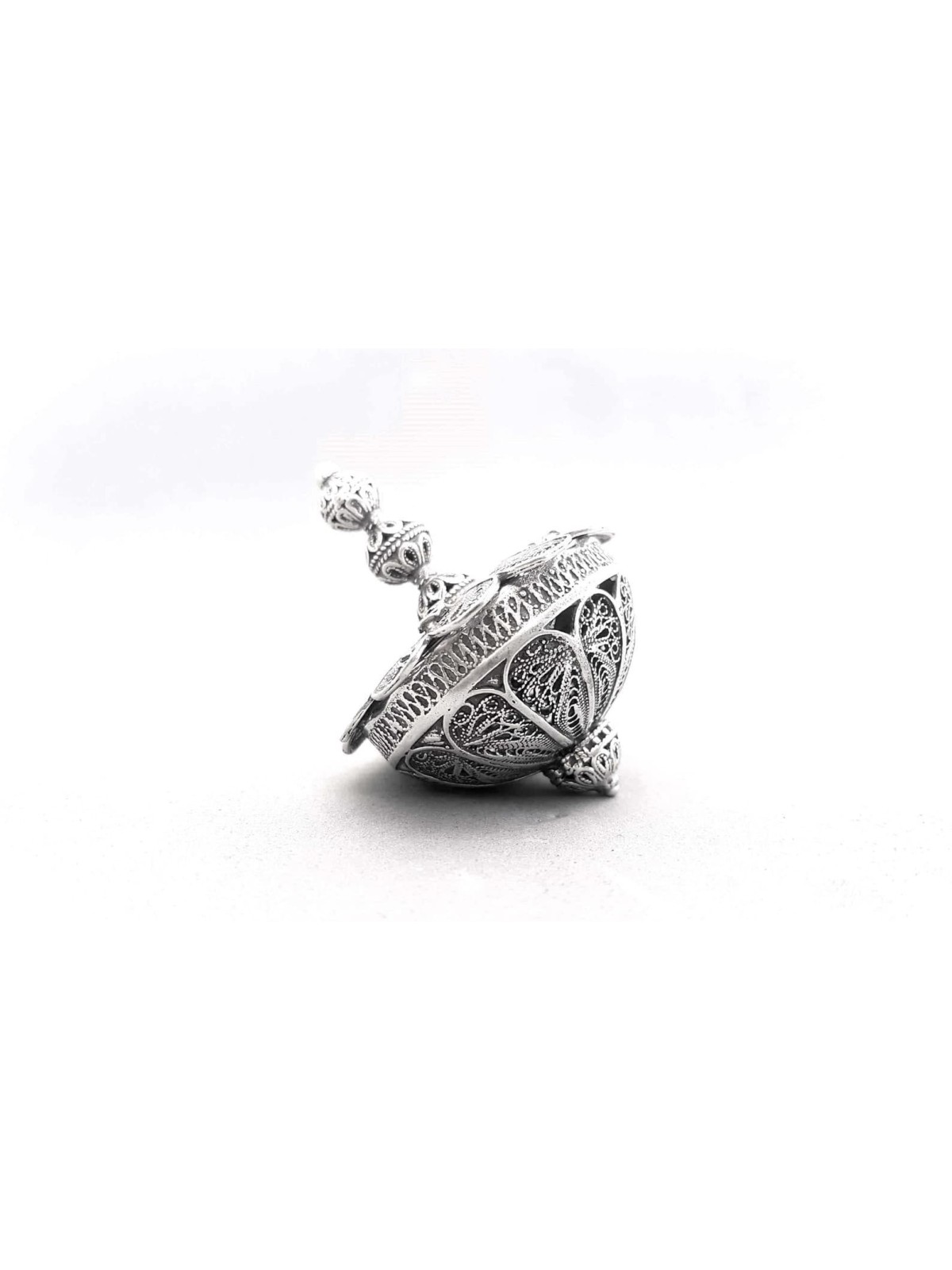 Besamim Box Sterling Silver Dreidel With a Removab , Dreidels , Israel