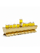 Menorah de voyage en laiton poli moderne pour bougie, Hanukkah moderne M