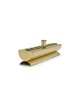Menorah de voyage en laiton poli moderne pour bougie, Hanukkah moderne M