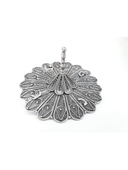 Extra Large Sterling Silver Filigree Dreidel Tradi , Dreidels , Israël
