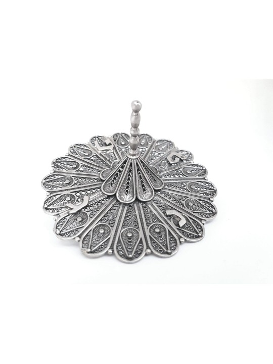 Extra Large Sterling Silver Filigree Dreidel Tradi , Dreidels , Israel