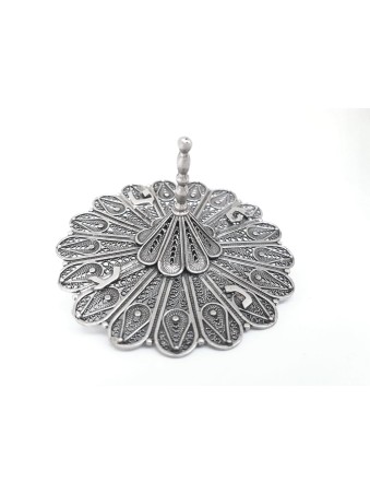 Extra Large Sterling Silver Filigree Dreidel Tradi , Dreidels , Israel