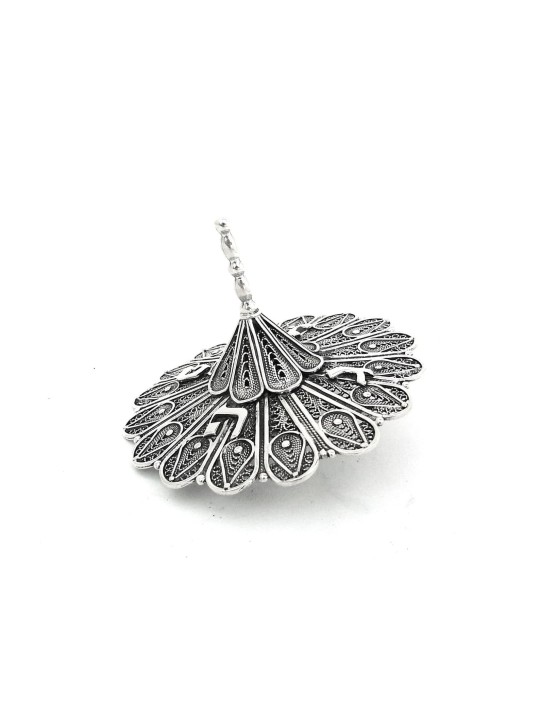 Extra Large Sterling Silver Filigree Dreidel Tradi , Dreidels , Israel