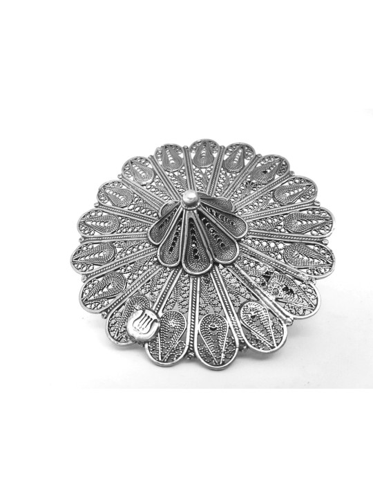 Extra Large Sterling Silver Filigree Dreidel Tradi , Dreidels , Israel