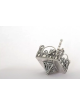 Dreidel de Jérusalem en argent sterling en forme carrée, Dreidels, israélien