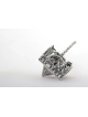 Dreidel de Jérusalem en argent sterling en forme carrée, Dreidels, israélien