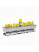 Designer Round Flat Silver Plated Menorah - Made i , Modern Hanukkah M