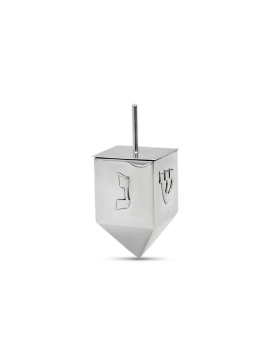 Giant Sleek Pure Silver Dreidel with Hebrew Letter , Dreidels , Israel
