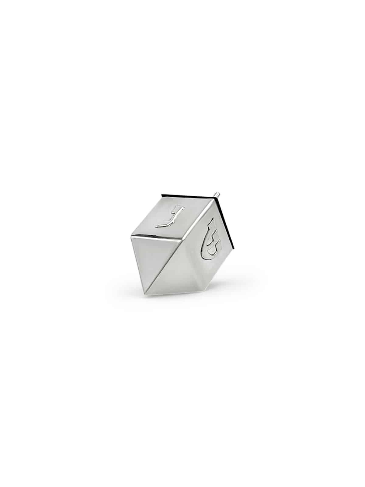 Giant Sleek Pure Silver Dreidel with Hebrew Letter , Dreidels , Israel