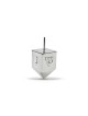 Dreidel géant élégant en argent pur avec lettre hébraïque, Dreidels, Israël