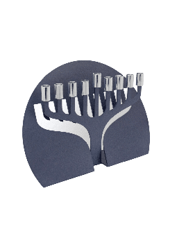 finition mate en aluminium formée unique de la Menorah 3D, cadeaux de mariage juifs