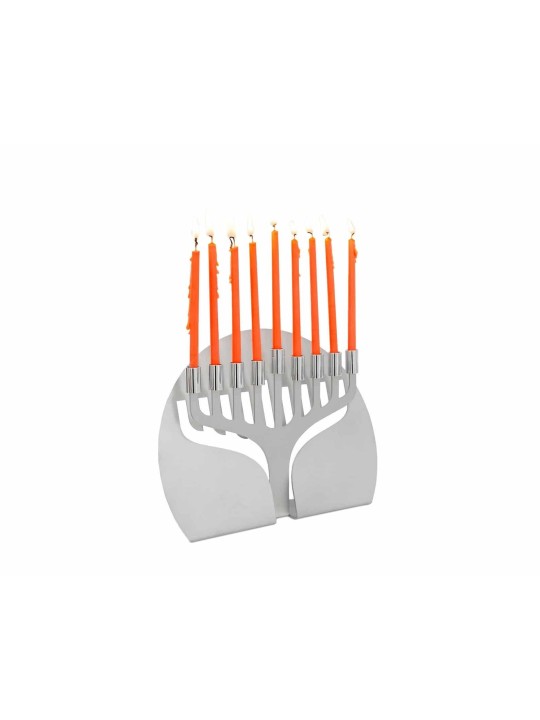 finition mate en aluminium formée unique de la Menorah 3D, cadeaux de mariage juifs