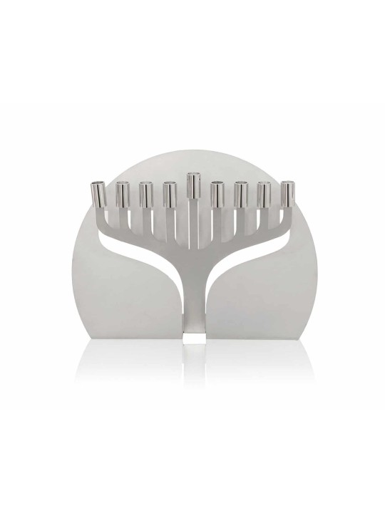 3D Unique Shaped Aluminum Menorah Matte Finish , Jewish Wedding Gifts
