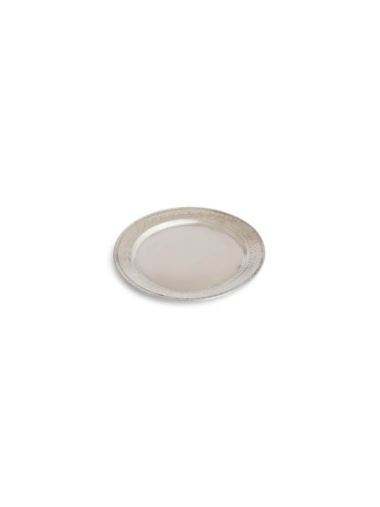 Grand plateau martelé en argent sterling, cadeaux Tu B'Av, Judaica israélien