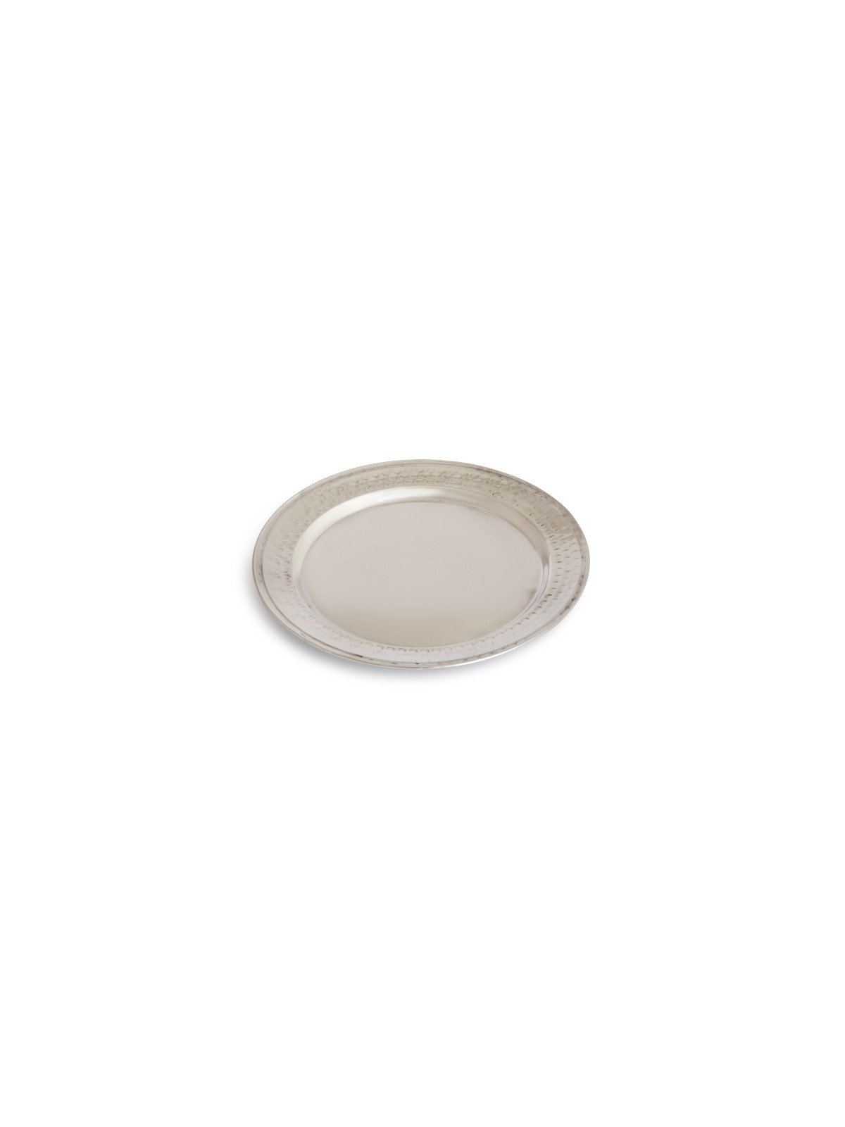 Grand plateau martelé en argent sterling, cadeaux Tu B'Av, Judaica israélien