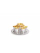 Grand plateau martelé en argent sterling, cadeaux Tu B'Av, Judaica israélien