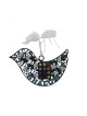 Gleaming Wall Decoration Bird with Shalom and Breas... | Wall Hangings