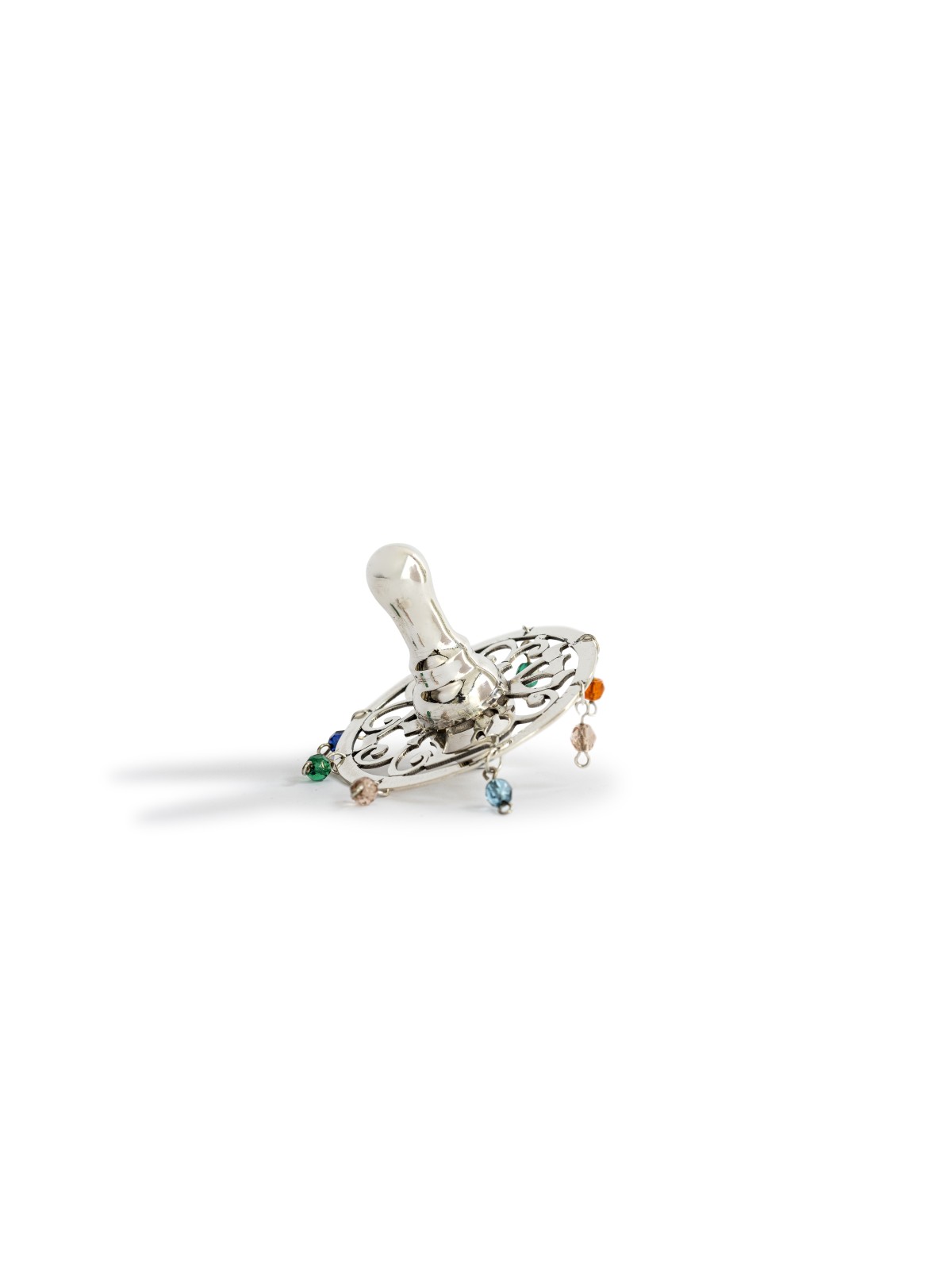 Dreidel creux avec perles de cristal multicolores, Dreidels, Ju israélien
