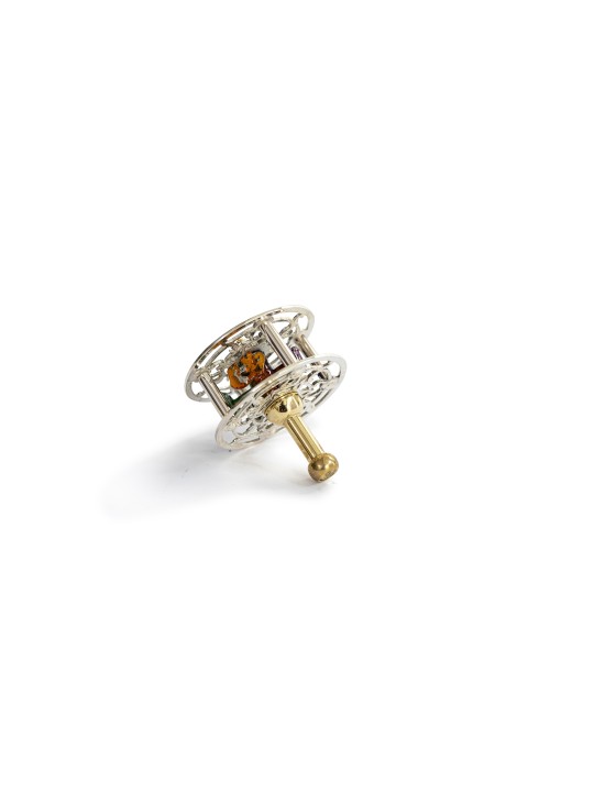 Dreidel avec émail froid et poignée en laiton , Dreidels , Judaica israélien