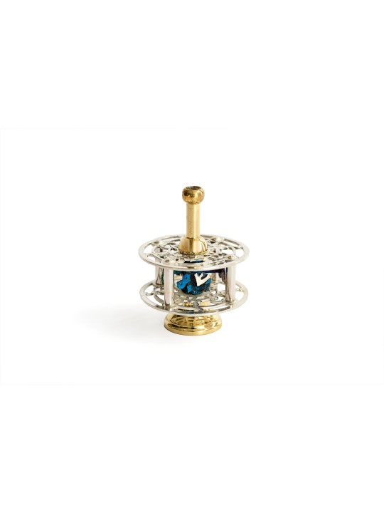 Dreidel avec émail froid et poignée en laiton , Dreidels , Judaica israélien