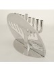 Hanukkah Menorah de finition brillante en aluminium unique, cadeau de mariage juif