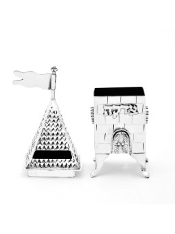 Showpiece House Tzedakah Box from Sterling Silver , Tzedakah Boxes , I