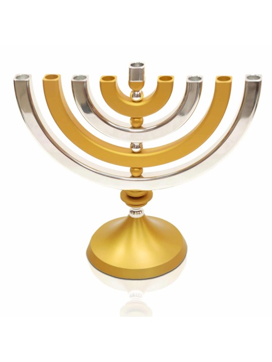 Menorah brillante cinétique moderne colorée de Hanukkah, hommes colorés de Hanukkah