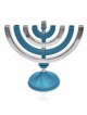 Menorah brillante cinétique moderne colorée de Hanukkah, hommes colorés de Hanukkah