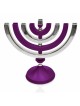 Menorah brillante cinétique moderne colorée de Hanukkah, hommes colorés de Hanukkah