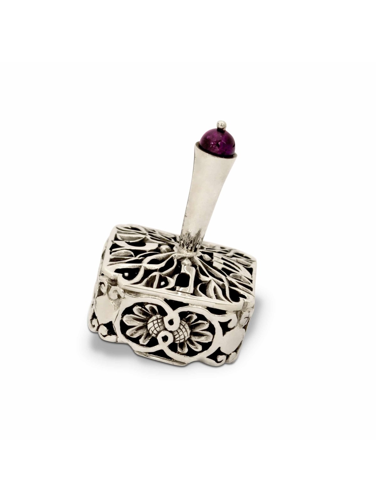 Sterling Silver Dreidel with Semi-Precious Stones , Dreidels , Israeli