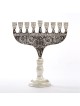 Sterling Silver Hanukkah Menorah , Tu B'Av Gifts , Israeli Judaica
