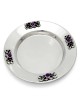 Assiette décorée en argent sterling pour Kiddouch avec A , Cadeaux Tu B'Av , I