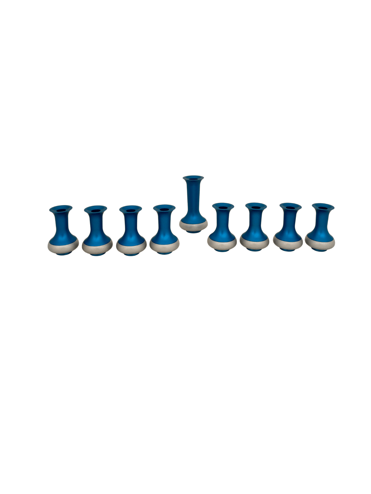 Light Blue Aluminum Menorah & Dreidel , Jewish Wedding Gifts , Israeli