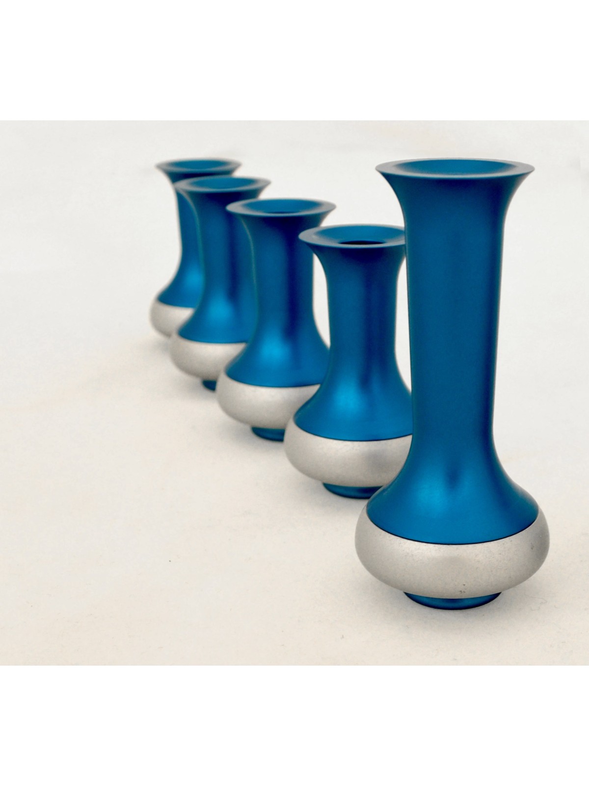 Light Blue Aluminum Menorah & Dreidel , Jewish Wedding Gifts , Israeli
