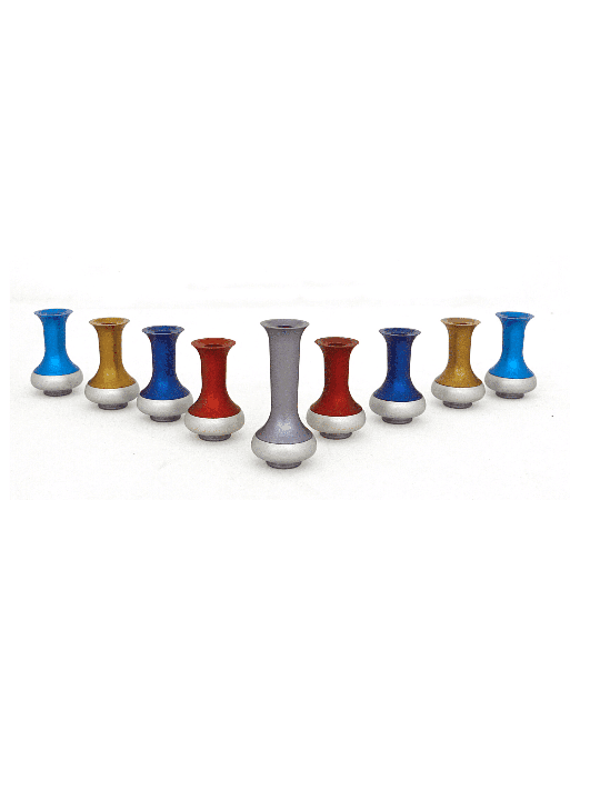 Colorful Aluminum Menorah and Dreidels , Jewish Wedding Gifts , Israel