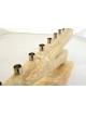 Design moderne Jérusalem Stone Superbe Menorah, Hanukkah Menor moderne