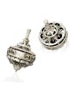 Grand argent sterling Hanukkah Dreidel , Dreidels , Judaica israélien
