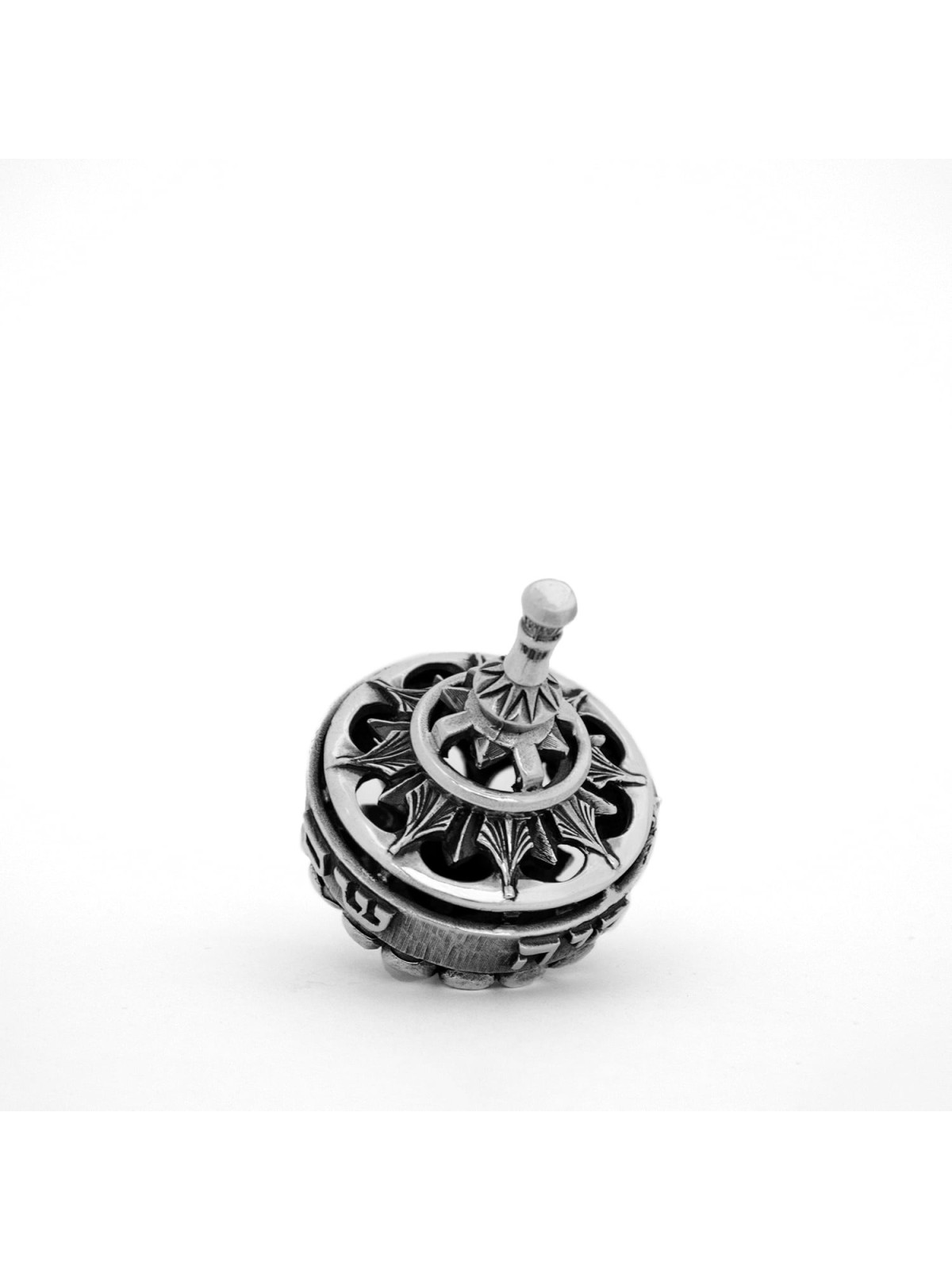 Grand argent sterling Hanukkah Dreidel , Dreidels , Judaica israélien