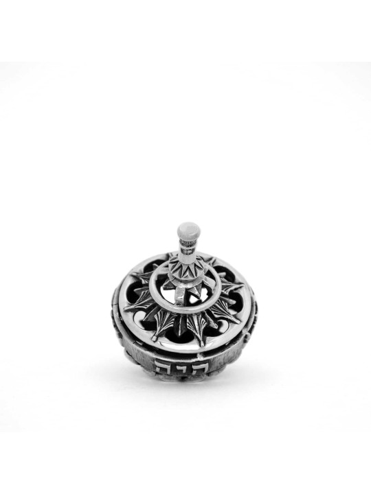 Large Sterling Silver Hanukkah Dreidel , Dreidels , Israeli Judaica