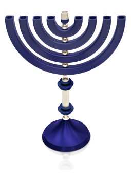 La coutume en aluminium anodisée colore la Menorah, cadeaux de mariage juifs, Israël
