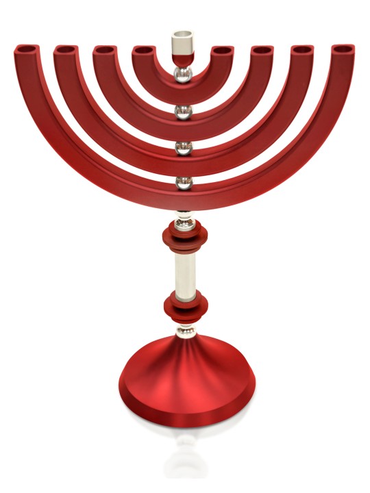 La coutume en aluminium anodisée colore la Menorah, cadeaux de mariage juifs, Israël