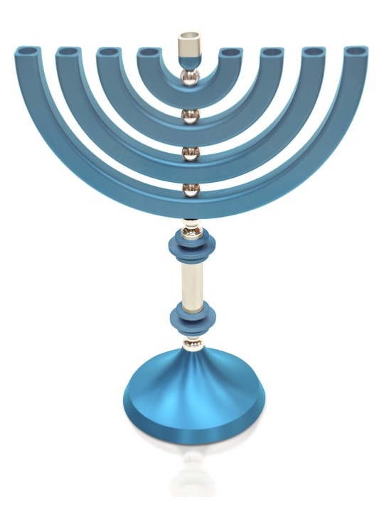 La coutume en aluminium anodisée colore la Menorah, cadeaux de mariage juifs, Israël