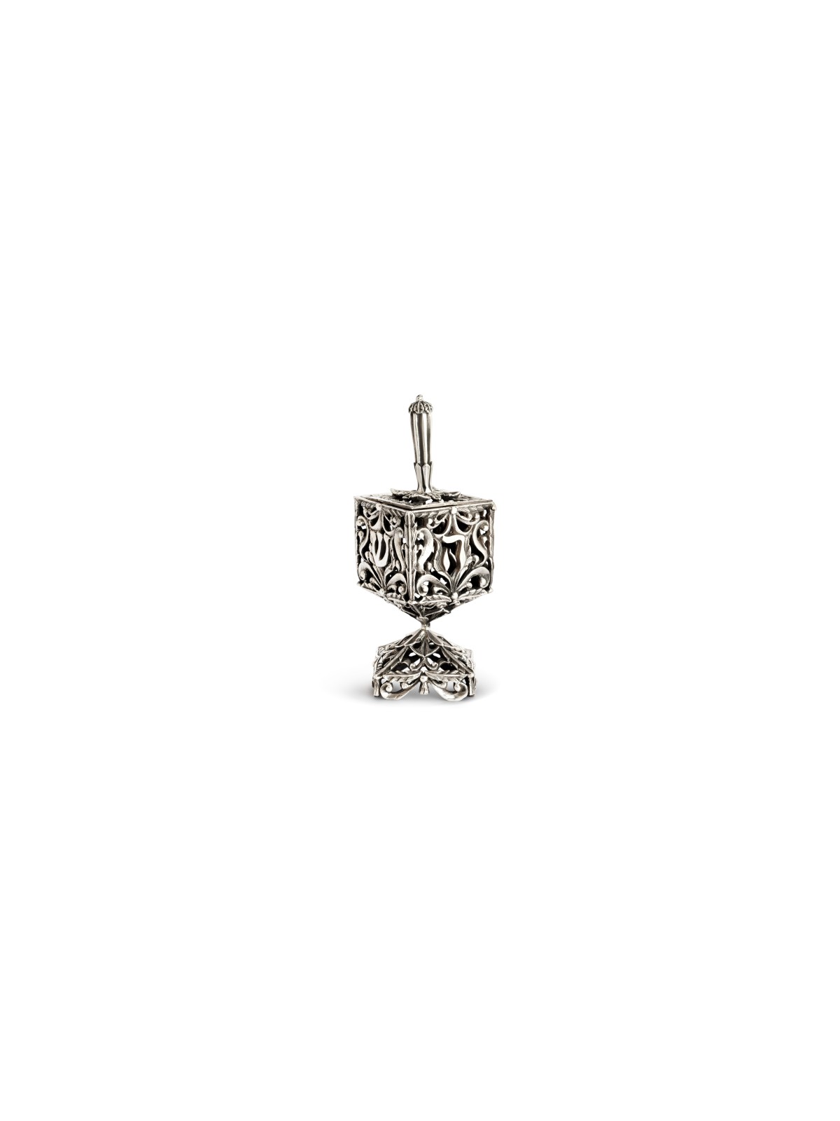 Filigree Dreidel Shape Havdalah Spice box made of  , Dreidels , Israel