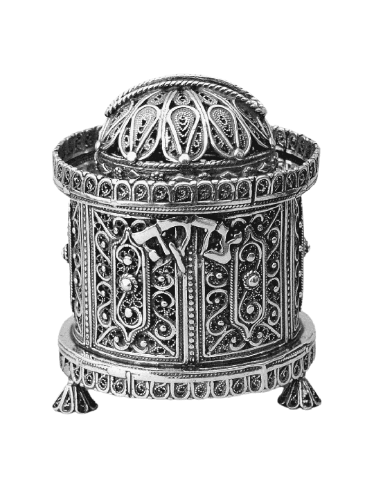 Brillant petit argent forme ronde spéciale Tzedaka, boîtes Tzedakah,